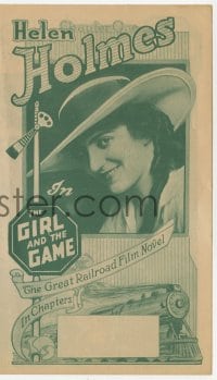 5m363 GIRL & THE GAME chapter 1 herald 1915 Helen's Race with Death, The Great Railroad Film Novel!