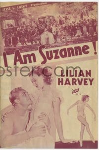 5m271 I AM SUZANNE herald 1933 great images of Gene Raymond & sexy dancer Lilian Harvey!