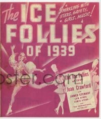 5m272 ICE FOLLIES OF 1939 herald 1939 Joan Crawford, James Stewart, sparkling with stars!
