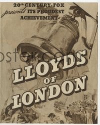 5m281 LLOYD'S OF LONDON herald 1936 Freddie Bartholomew, Madeleine Carroll & Tyrone Power!