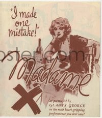 5m390 MADAME X herald 1937 Gladys George made one mistake, the world's most heart-stabbing story!