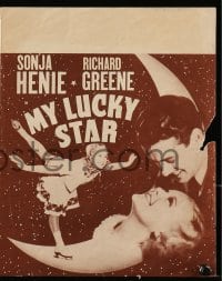5m394 MY LUCKY STAR herald 1938 pretty ice skater Sonja Henie, Richard Greene, Joan Davis, Romero