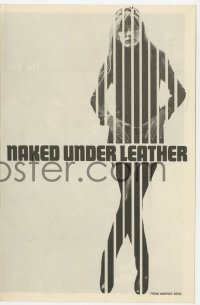 5m292 NAKED UNDER LEATHER herald 1970 Alain Delon, sexy Marianne Faithfull, the title tells a lot!