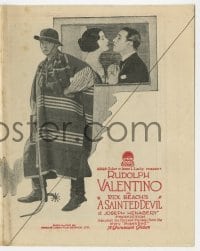 5m304 SAINTED DEVIL English herald 1924 Rudolph Valentino, Nita Naldi, from the story by Rex Beach!