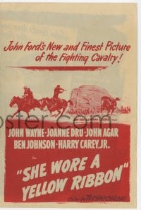 5m308 SHE WORE A YELLOW RIBBON herald 1949 John Wayne & Joanne Dru, directed by John Ford!