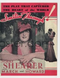 5m311 SMILIN' THROUGH herald 1932 pretty Norma Shearer, Fredric March, Leslie Howard!
