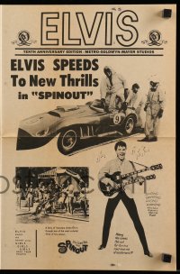 5m408 SPINOUT herald 1966 Elvis Presley playing a double-necked guitar & driving cool race car!
