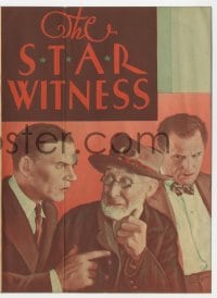 5m409 STAR WITNESS herald 1931 Walter Huston, Chic Sale, Dickie Moore, directed by William Wellman!