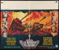 5p209 BATTLE OF THE BULGE Belgian R1970s Henry Fonda, Robert Shaw, cool tank art by Ray!