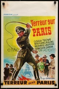 5p219 DAMALS IN PARIS Belgian 1959 Gisele Trowe, wild completely different Nazi with whip artwork!