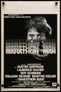 5p243 MARATHON MAN Belgian 1976 cool image of Dustin Hoffman, John Schlesinger classic thriller!