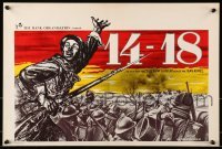 5p248 OVER THERE, 1914-18 Belgian 1963 Jean Aurel WWI documentary, cool artwork!