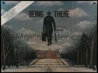 5p117 BEING THERE British quad 1980 Peter Sellers, Ashby directed, best expanded horizontal art!