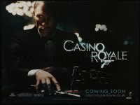 5p118 CASINO ROYALE teaser DS British quad 2006 Daniel Craig as James Bond at poker table w/gun!