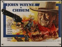 5p120 CHISUM British quad 1970 Andrew V. McLaglen, Chantrell art of The Legend big John Wayne!
