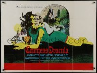 5p123 COUNTESS DRACULA British quad 1971 Ingrid Pitt reverts to her grotesque old age!