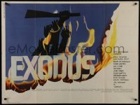 5p126 EXODUS British quad 1961 Otto Preminger, great art of arms reaching for rifle by Saul Bass!