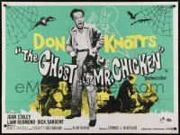 5p132 GHOST & MR. CHICKEN British quad 1966 scared Don Knotts fighting spooks, kooks, and crooks!