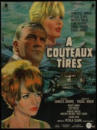5p573 DAGGERS DRAWN French 23x30 1964 A Couteaux Tires, Mascii art of Francoise Arnoul & Petula Clark!