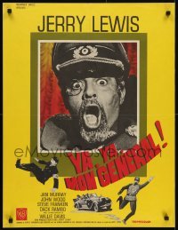 5p642 WHICH WAY TO THE FRONT French 23x30 1970 wacky c/u of Jerry Lewis as German general w/monocle!