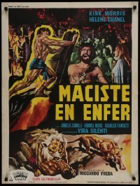 5p645 WITCH'S CURSE French 24x32 1963 Morris as Maciste walked with 100 years of terror & death!
