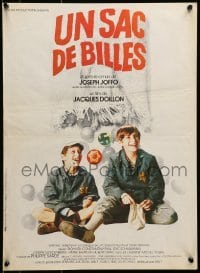 5p648 BAG OF MARBLES French 16x22 1976 young Jewish boys growing up during World War II!