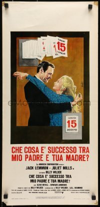 5p825 AVANTI Italian locandina 1973 Wilder, different Nistri art of Jack Lemmon & Juliet Mills!