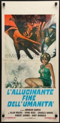 5p883 GENOCIDE Italian locandina 1971 Kazui Nihonmatsu's Konchu daisenso, Japanese horror/sci-fi!
