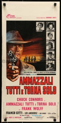 5p905 KILL THEM ALL & COME BACK ALONE Italian locandina 1970 Ammazzali tutti e torna solo, Fiorenzi!