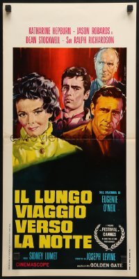 5p915 LONG DAY'S JOURNEY INTO NIGHT Italian locandina 1968 Hepburn, Richardson, Tarantelli art!