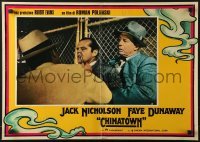5p774 CHINATOWN Italian 18x26 pbusta 1974 actor Roman Polanski about to cut Nicholson's nose!