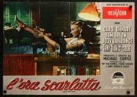 5p770 SCARLET HOUR group of 2 Italian 19x26 pbustas 1956 Michael Curtiz directed, sexy Carol Ohmart!