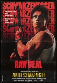 5p004 RAW DEAL Lebanese 1986 Arnold Schwarzenegger w/ wild hair style not seen in the film!
