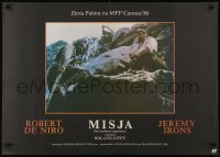 5p487 MISSION Polish 27x37 1987 Jesuit Jeremy Irons, Robert De Niro pulling armor in penance!