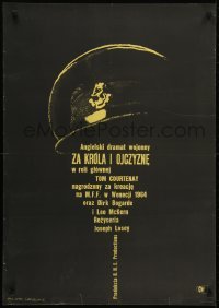 5p524 KING & COUNTRY Polish 23x33 1965 directed by Joseph Losey, Dirk Bogarde, Zamecznik art!
