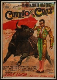 5p169 CURRITO OF THE CROSS Spanish 1949 Lucia's Currito de la Cruz, bullfighting art by J. Reus!