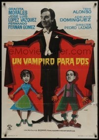 5p199 UN VAMPIRO PARA DOS Spanish 1965 Pedro Lazaga, wild art design by Macario Mac Gomez!