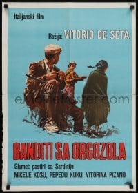 5p269 BANDITS OF ORGOSOLO Yugoslavian 20x28 1963 Banditi a Orgosolo, directed by Vittorio De Seta!