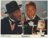 5r650 MALCOLM X color 11x14 still 1992 close up of smoking Denzel Washington & Delroy Lindo!