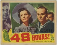 5r173 48 HOURS LC 1944 best close up of sailor Frank Lawton & pretty Elizabeth Allan, Ealing!