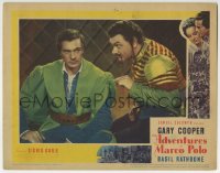 5r188 ADVENTURES OF MARCO POLO LC 1937 great close up of Alan Hale glaring at Gary Cooper!