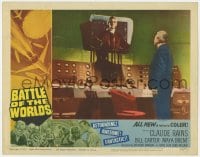 5r242 BATTLE OF THE WORLDS LC #6 1961 Claude Rains talks to man on futuristic video screen!