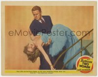 5r258 BETWEEN TWO WOMEN LC #8 1945 Gloria DeHaven mysteriously collapses in Van Johnson's arms!