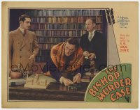 5r264 BISHOP MURDER CASE LC 1930 Basil Rathbone as Philo Vance in office with two suspicious men!