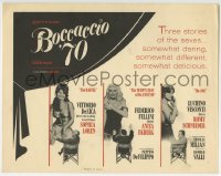 5r017 BOCCACCIO '70 TC 1962 sexy Loren, Ekberg & Schneider directed by Fellini, De Sica & Visconti!