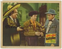 5r303 BULLFIGHTERS LC 1945 Lane, Oliver Hardy & pretend matador Stan Laurel scared before bullfight!