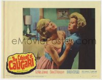 5r308 CABINET OF CALIGARI LC #6 1962 close up of Glynis Johns & Constance Ford fighting!
