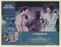 5r309 CADDYSHACK LC #7 1980 classic image of Chevy Chase drinking as Bill Murray smokes dope!