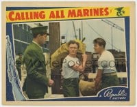 5r314 CALLING ALL MARINES LC 1939 Donald Red Barry carrying a sack of potatoes onto the ship!