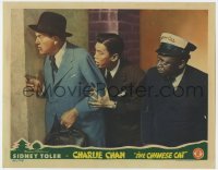 5r343 CHINESE CAT LC 1944 Sidney Toler as Charlie Chan, Benson Fong & Mantan look around corner!